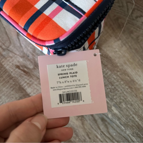 Kate Spade New York Insulated Lunch Tote, Spring Plaid - Picture 7 of 9